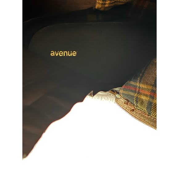 Avenue Pompton Brown Tall Riding Boots 10W Wide Calf Buckle Faux Leather - Picture 3 of 11